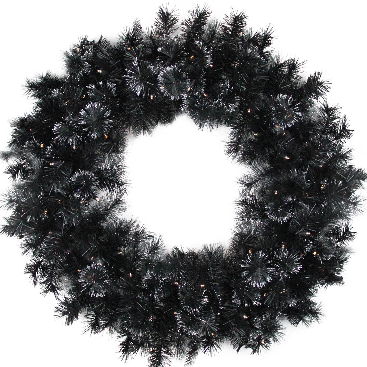 36" LED Black Bristle Artificial Christmas Wreath Michaels Christmas Wreath Michaels